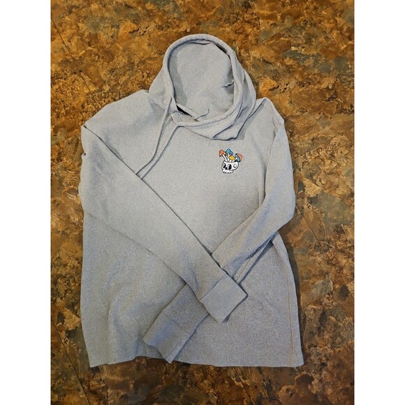 Eighty Eight Womens Thermal Hoodes Shirt Size Lg Gray - Picture 8 of 8